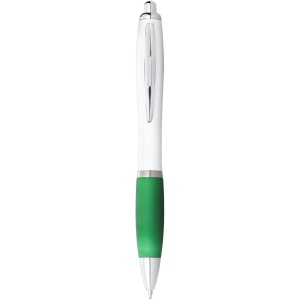 Stylo bille avec corps blanc et grip coloré Nash (encre noire) 9