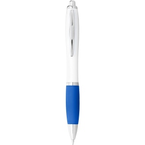 Stylo bille avec corps blanc et grip coloré Nash (encre noire) 10