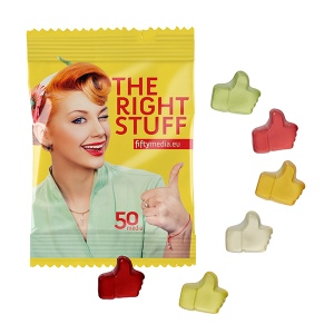 Formes STANDARD de gommes de fruits, 10 g, sachet conventionnel