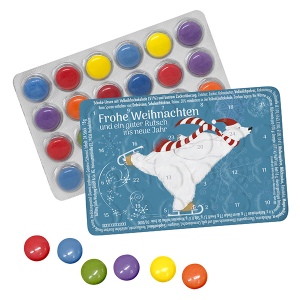 Le plus petit calendrier (de l'avent) du monde MOTIFS STANDARDS avec bonbons en chocolat