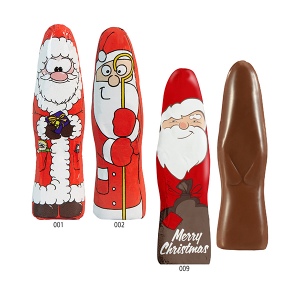 Père Noël en chocolat MINI «motifs standards»