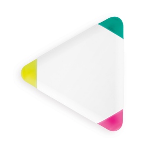 TRIAN. Surligneur en PP en forme de triangle avec 3 couleurs 3