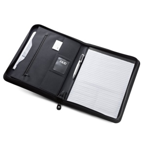 PASZO. Porte-documents A4 en PU et microfibre avec bloc de pages lignées 3