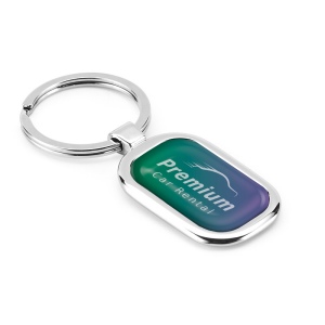ZABEL. Porte-clés en métal personnalisable en doming 3