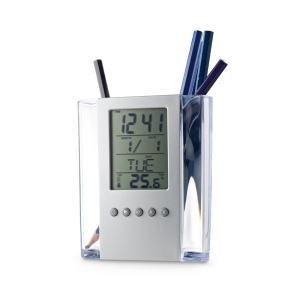 EDEM. Horloge de bureau numérique multifonctionnelle avec porte-stylos