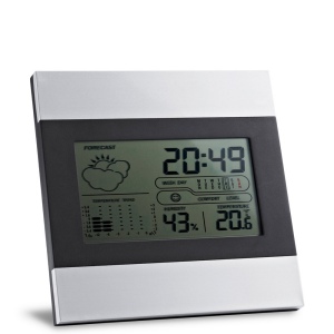 DENE. Station météo de bureau avec écran LCD en aluminium et ABS 2
