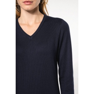 Pull col V femme 14