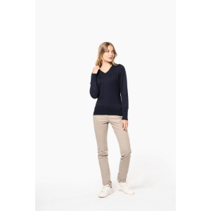 Pull col V femme 18
