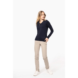 Pull col V femme 19