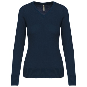Pull col V femme 4