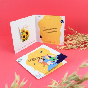 Carte 2 volets sachet graines