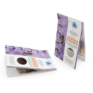 Sachet graines transparent avec grand cavalier 2