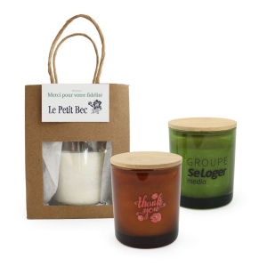 Bougie avec sac kraft 2