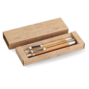 Coffret stylo et crayon en bam - BAMBOOSET