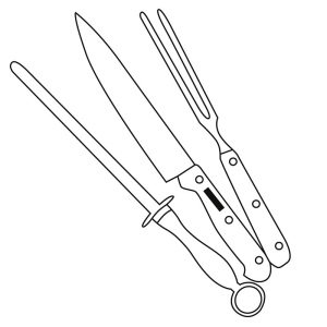 Couverts à trancher en acier CARVE 6