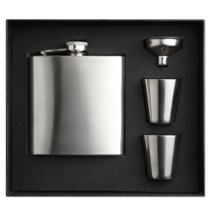 Flacon de poche avec gobelets - SLIMMY FLASK SET