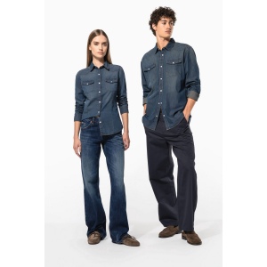 Chemise denim manches longues 14