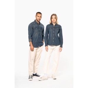 Chemise denim manches longues 16