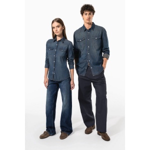 Chemise denim manches longues 10