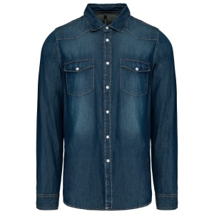 Chemise denim manches longues 2
