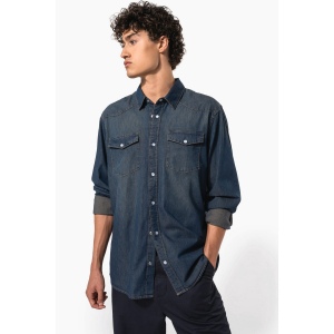 Chemise denim manches longues