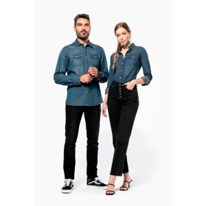 Chemise denim manches longues femme 16