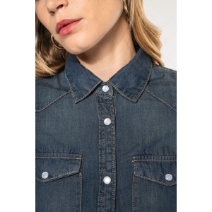 Chemise denim manches longues femme 22