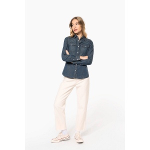 Chemise denim manches longues femme 28