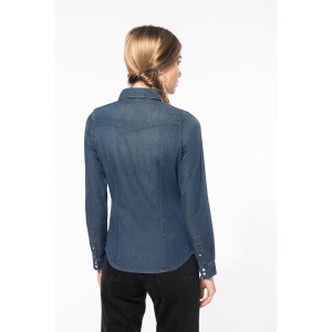 Chemise denim manches longues femme 5
