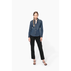 Chemise denim manches longues femme 6