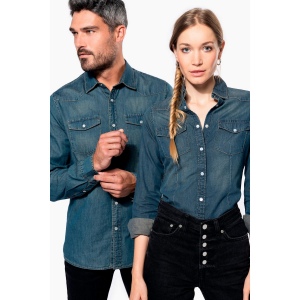 Chemise denim manches longues femme 7
