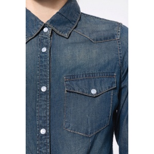 Chemise denim manches longues femme 9