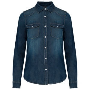Chemise denim manches longues femme 2
