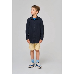 Chemise popeline manches longues enfant 14