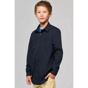 Chemise popeline manches longues enfant 15