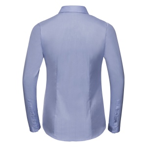 LADIES' LONG SLEEVE TAILORED HERRINGBONE SHIRT 5