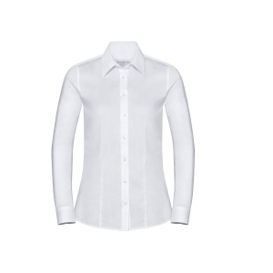 LADIES' LONG SLEEVE TAILORED HERRINGBONE SHIRT 2