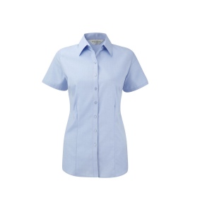 LADIES' SHORT SLEEVE TAILORED HERRINGBONE SHIRT 3