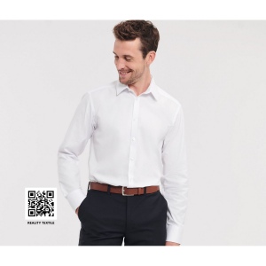 MEN'S LONG SLEEVE TAILORED HERRINGBONE SHIRT 6
