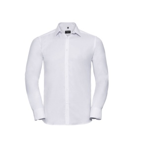 MEN'S LONG SLEEVE TAILORED HERRINGBONE SHIRT 2