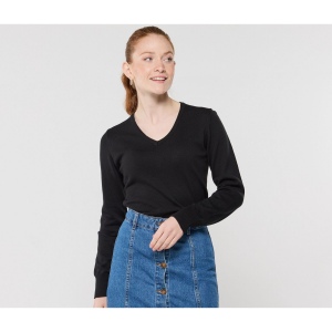 Pull col V femme 8
