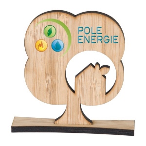 Trophee+socle bambou 8 x 10 cm (+Quadri numérique QV11)