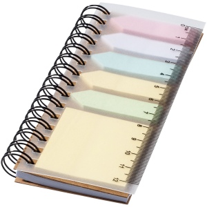 Bloc-notes à spirales avec mémos autocollants colorés Spinner 2