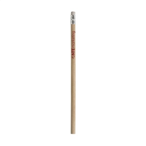Crayon de bois (HB) non taillé avec gomme 2