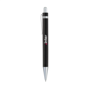Stylo à encre bleue avec clip en acier mat 6