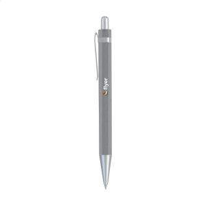 Stylo à encre bleue avec clip en acier mat 7