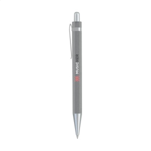 Stylo à encre bleue avec clip en acier mat 11