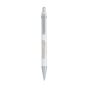 Stylo à encre bleue avec clip en acier mat 5