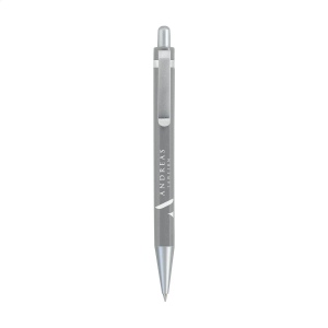 Stylo à encre bleue avec clip en acier mat 3