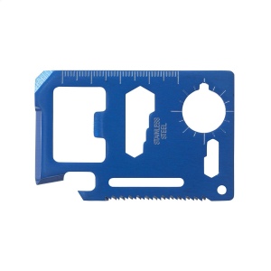 Outil multi-usage en acier inoxydable format carte de crédit avec 11 fonctions 15